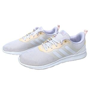 Adidas QT Racer cloudfoam tennis shoes athletic active lightweight white women 9